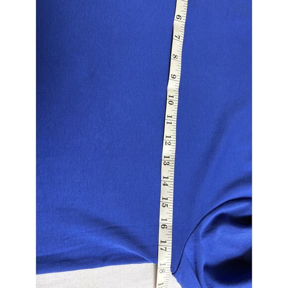 Chico's Women's Tee Blue Short Sleeeve Blouse Size 1 (M) - Picture 7 of 8